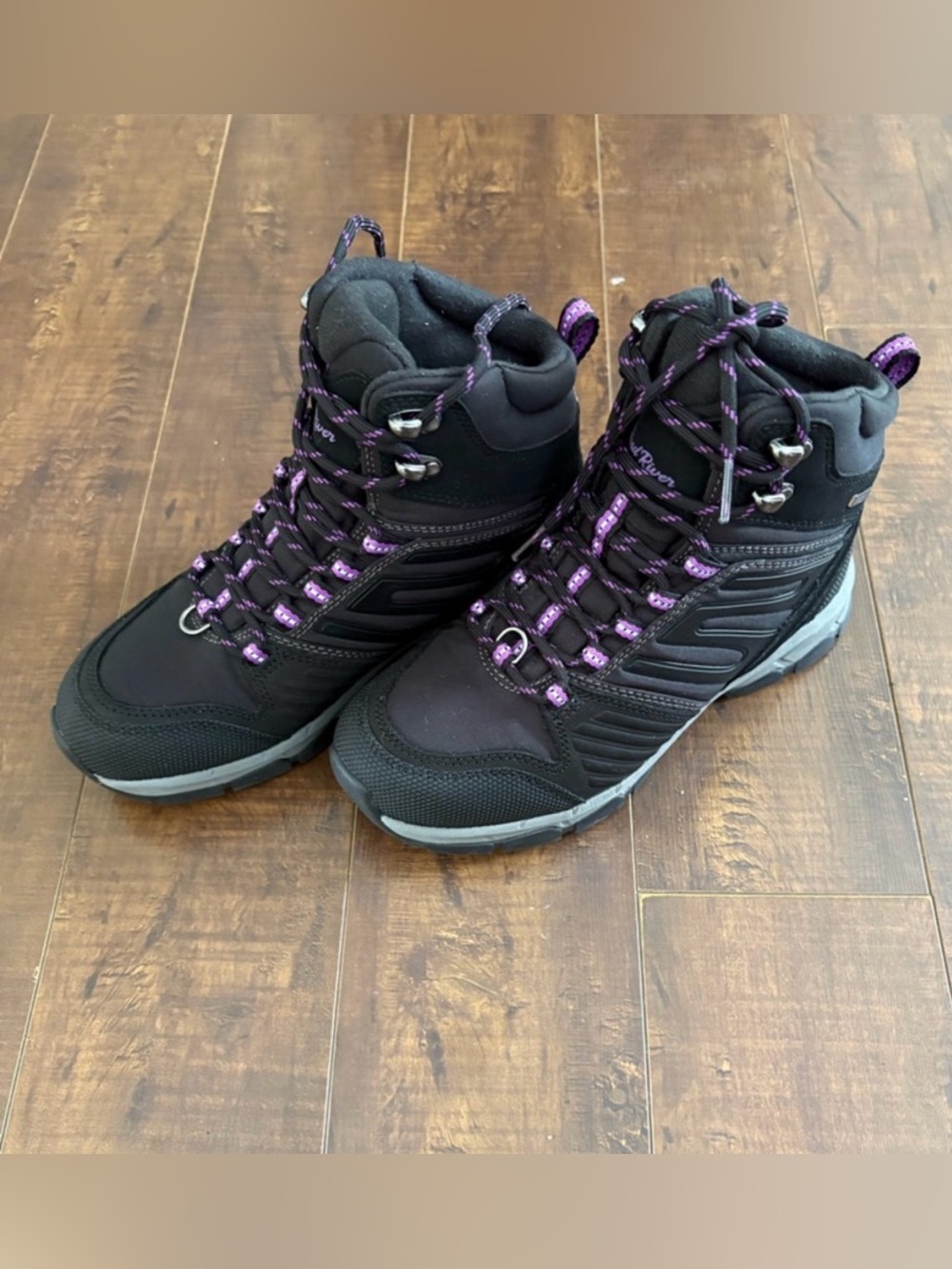 WindRiver Waterproof Winter Boots Women’s Size 7 Black Hiking Outdoor - Picture 2 of 5